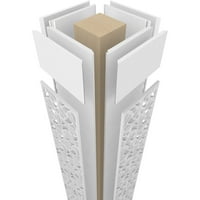 Ekena Millwork 8 W 8'H Craftsman Classic Square Non-Tapered Paisley Fretwork Column W Стандарден капитал и стандардна база