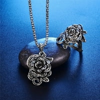 Magecru гроздобер црна кристална роза цвеќиња за накит за жени за свадбени забави подарок
