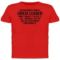 Да се ​​биде одличен водач, цитирај маица мажи -Имисија од Шутрсток, машки мал