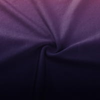 Без ракави Слободно Време Бендо Графички Отпечатоци Мода V-Вратот Блузи За Жени Пурпурна XL