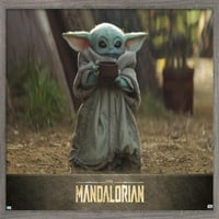 Војна на ѕвездите: Мандалоријан-Детето Со Супа Ѕид Постер, 22.375 34