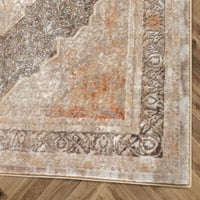 Обединети ткајачи на Америка Старлет Современ преоден медалјонски област килим, 5 '3 7' 2