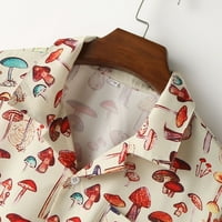 Обична Обична Кошула Со Кратки Ракави Печатена Активна Облека За Мажи Блуза Графичка Летна Маица