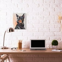 Ступеларска индустрија Доберман куче миленичиња животински акварел сликарство Супер платно wallидна уметност од Georgeорџ Дијахенко