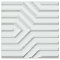 ART3D бел ПВЦ 3Д wallиден панел геометриски сопруги шема 19,7 19,7