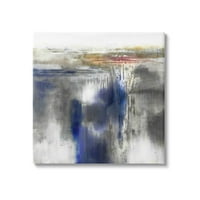 Студената индустрија современа сина апстрактна галерија за сликање завиткана од платно печатење wallидна уметност, дизајн од К. Нари