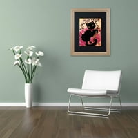 Трговска марка ликовна уметност le chat noir Canvas Art by Natasha Wescoat, Black Matte, Birch Frame