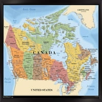 Мапа-Канада Ѕид Постер, 14.725 22.375
