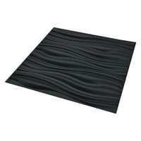 ART3D PVC 3D Wallидни панели за кујна за живеење во спална соба црна 19,7 19,7