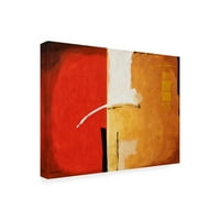 Трговска марка ликовна уметност „Тонови на црвена и бела 1“ платно уметност од Пабло Естебан