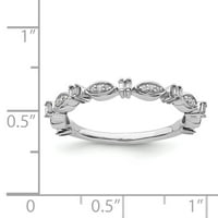 Стабилни изрази Стерлинг сребрен дијамантски прстен