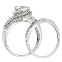 Брилијантност фино накит Стерлинг сребро симулиран бел дијамантски прстен за ангажман на невестински симулант
