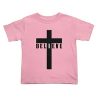 Верувај Исус Крстот Бог Смешни Мали Маици За Момчиња Девојки