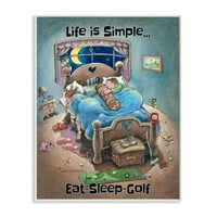 Lifeивотот е едноставен смешен спортски цртан филм спортски дизајн wallидна плакета уметност од Гери Патерсон