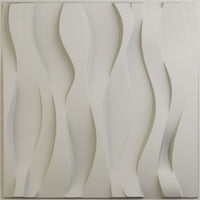 Ekena Millwork 5 8 W 5 8 H Riverbank Endurawall Декоративен 3Д wallиден панел, ултраковер сатенски цвет бело