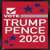 Трендови Меѓународно Гласање-Трамп Пенс Ѕид Постер 16.5 24.25.75 Златна Врамена Верзија