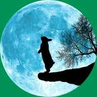 Месечината Зајаче Јуниори Кели Зелена Графичка Маичка-Дизајн Од Луѓе 2XL