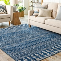 Уметнички ткајачи Роми племенска област килим, темно сина боја, 8'11 12'3