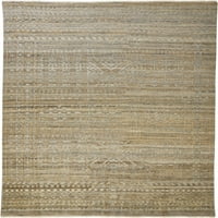 Апстрактни племенски килим Екарт, златно кафеава сива боја, килим со акцент од 2ft 3ft