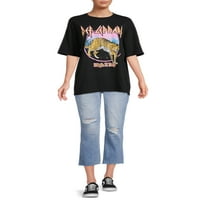 Деф Лепард јуниори висока маица со сув бенд со кратки ракави