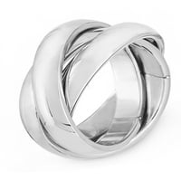 Крајбрежен накит тројно тркалање испреплетени ленти прстен од не'рѓосувачки челик