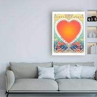 Трговска марка ликовна уметност „Срцето на в Valentубените“ платно од Дејвид Костент